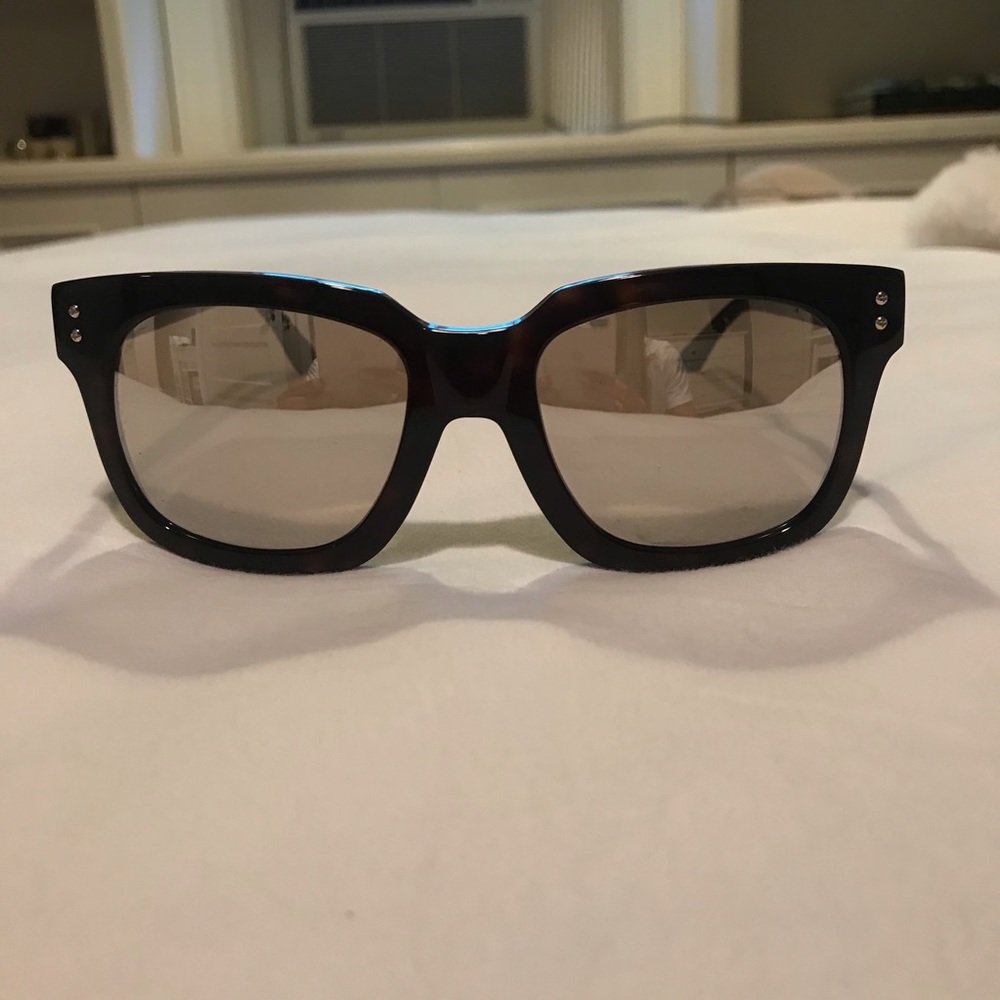 Cynthia Rowley Mirrored Tortoise Sunglasses